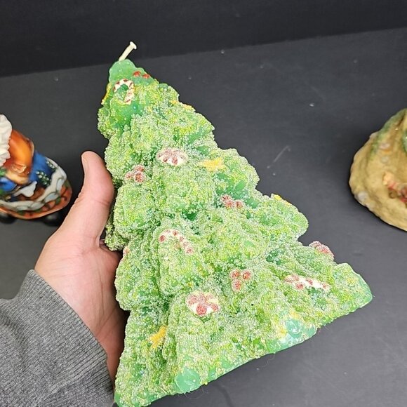 Singing Lighted Nativity Tree And 2 Christmas Candles Holiday Decor - Picture 10 of 16